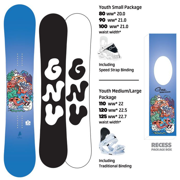 Gnu - Recess Package Snowboard & Bindings 2026 – Board Of Missoula