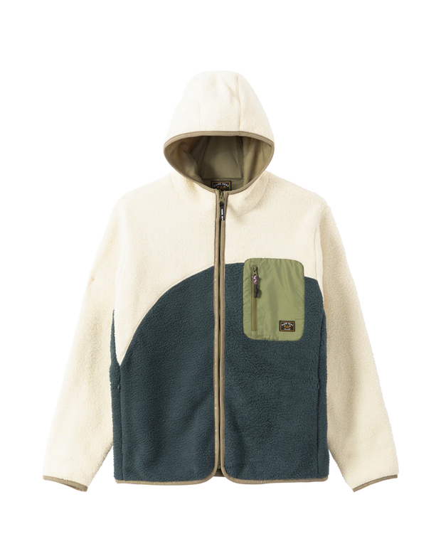 Dark Seas Division - Aliso Sherpa Fleece Jacket - White / Navy