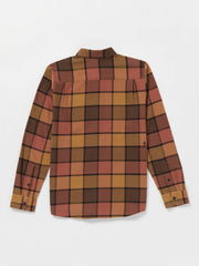 Volcom - Caden Plaid Longlseeve Flannel - Burro Brown