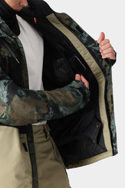 686 - Mens Geo Insulated Jacket - Cypress Green Hemisphere Colorblock