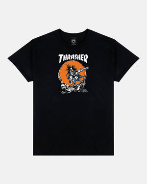 Thrasher - Sk8 Outlaw T-Shirt - Black