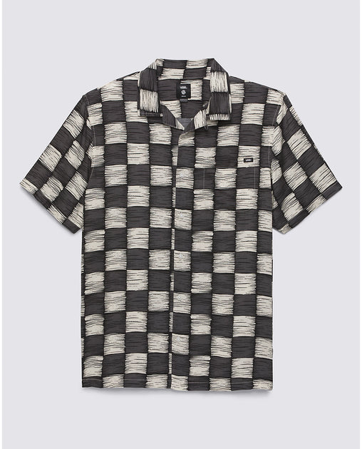 vans checkerboard button up shirt