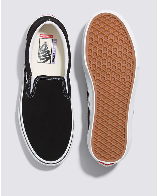 Vans slip on sales og black white