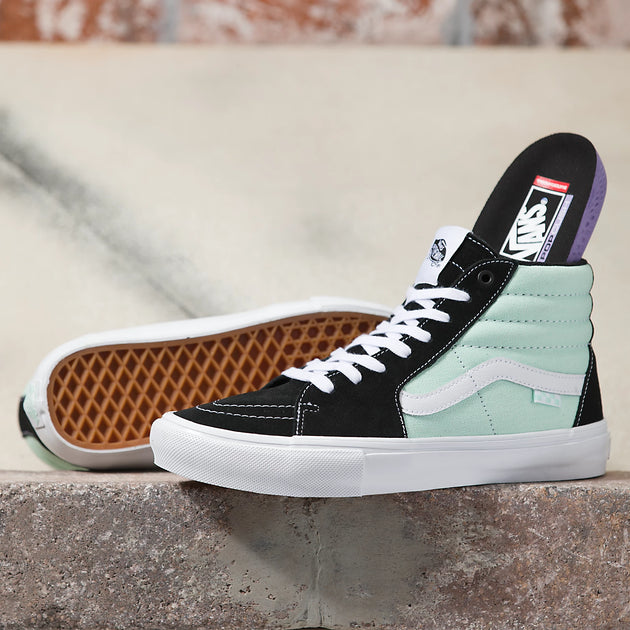 Green skate top high vans