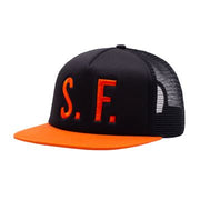GX1000 - SF 5 Panel Polo Trucker Hat - Orange