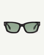 Decade - Milton 60s Sunglasses - Gloss Black / Green