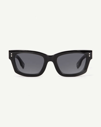 Decade - Milton 60s Sunglasses - Gloss Black / Grey - POLARIZED