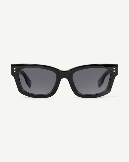 Decade - Milton 60s Sunglasses - Gloss Black / Grey - POLARIZED