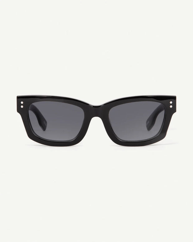 Decade - Milton 60s Sunglasses - Gloss Black / Grey - POLARIZED