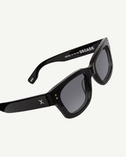 Decade - Milton 60s Sunglasses - Gloss Black / Grey - POLARIZED