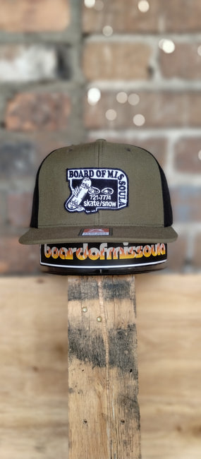 Board of Missoula - Crimestoppers Mesh Hat - Loden / Black