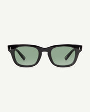 Decade - Earl 50s Sunglasses - Gloss Black / Green