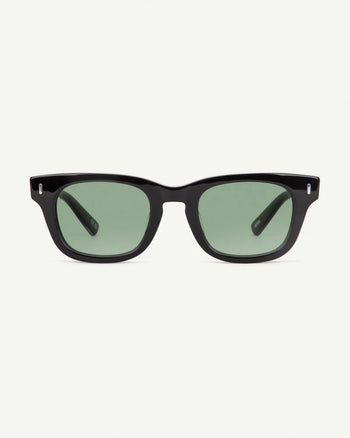 Decade - Earl 50s Sunglasses - Gloss Black / Green