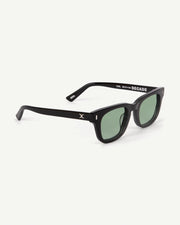 Decade - Earl 50s Sunglasses - Gloss Black / Green