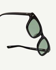 Decade - Earl 50s Sunglasses - Gloss Black / Green