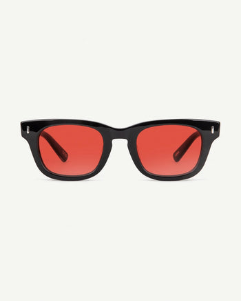 Decade - Earl 50s Sunglasses - Gloss Black / Red