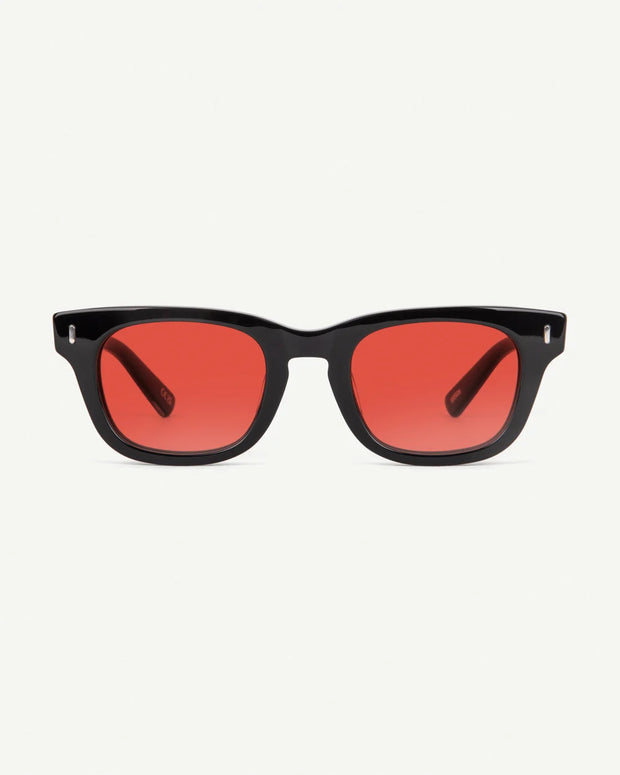 Decade - Earl 50s Sunglasses - Gloss Black / Red