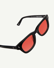 Decade - Earl 50s Sunglasses - Gloss Black / Red