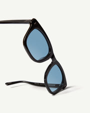 Decade - Big Earl 50s Sunglasses - Gloss Black / Blue