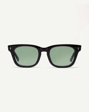 Decade - Big Earl 50s Sunglasses - Gloss Black / Green