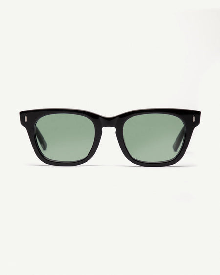 Decade - Big Earl 50s Sunglasses - Gloss Black / Green