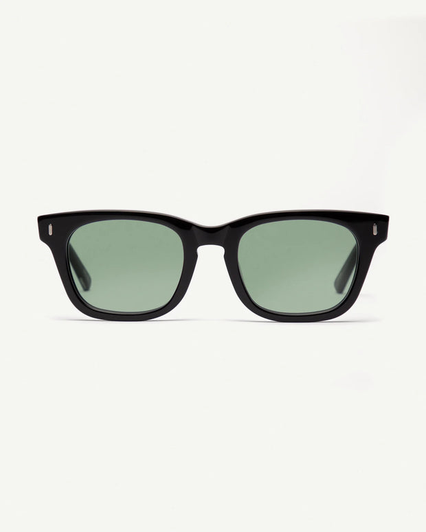 Decade - Big Earl 50s Sunglasses - Gloss Black / Green
