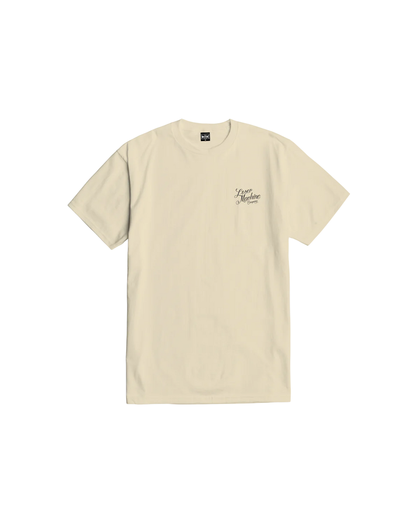 ◆BADBLOOD◆ Script Logo Slim T-Shirt Cream w-tee24-050 badblood – BBGSHOPHK