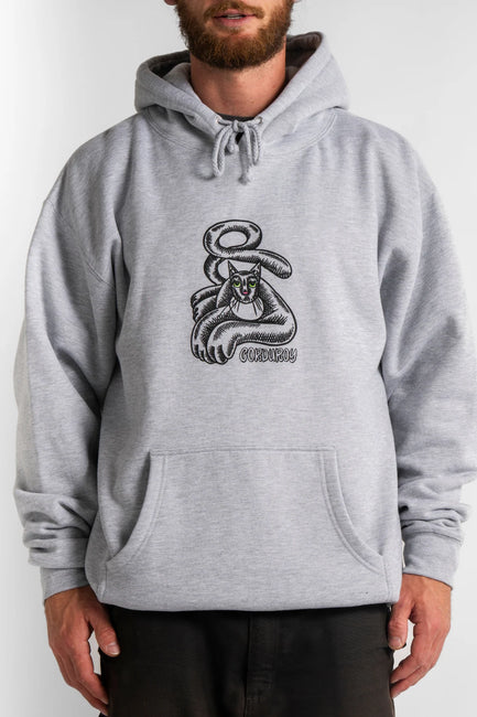 Corduroy - Jamie Cat Fleece Hoodie - Heather Grey