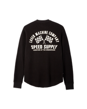 Loser Machine Company -  Throwback Thermal Long Sleeve Knit - Black