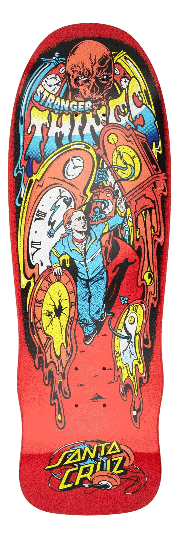 Santa Cruz x Stranger Things - Grabke Max Melting Clock 9.7" Deck
