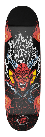 Santa Cruz x Stranger Things - Hellfire Club Flames 9" Deck