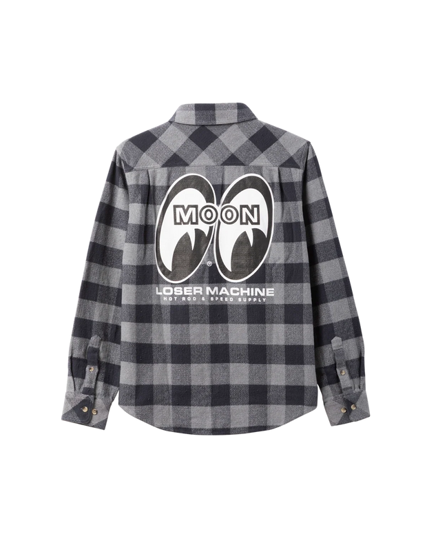 Loser Machine Company - Corona Woven Button Up Shirt - Black / Grey