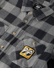 Loser Machine Company - Corona Woven Button Up Shirt - Black / Grey