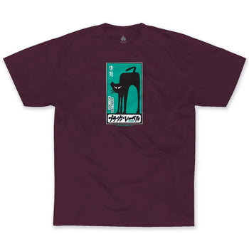 Black Label - Black Cat T-Shirt - Maroon