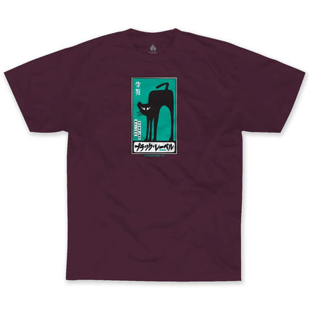 Black Label - Black Cat T-Shirt - Maroon