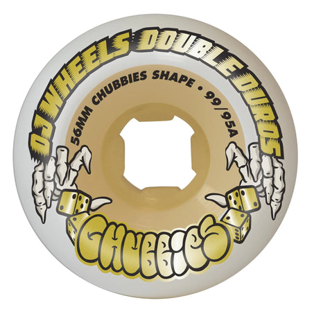 OJ Wheels - Double Duro Chubbies Wheels  99a / 95a - White Gum