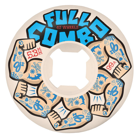 OJ Wheels -  Team Elite Full Combo 99a Wheels - White