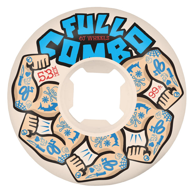 OJ Wheels -  Team Elite Full Combo 99a Wheels - White