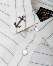 Dark Seas - Kimbro Woven Button Up Shirt - Light Grey