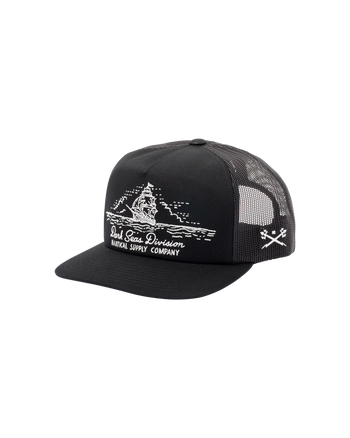 Dark Seas Division - Tall Ship Trucker Hat - Black
