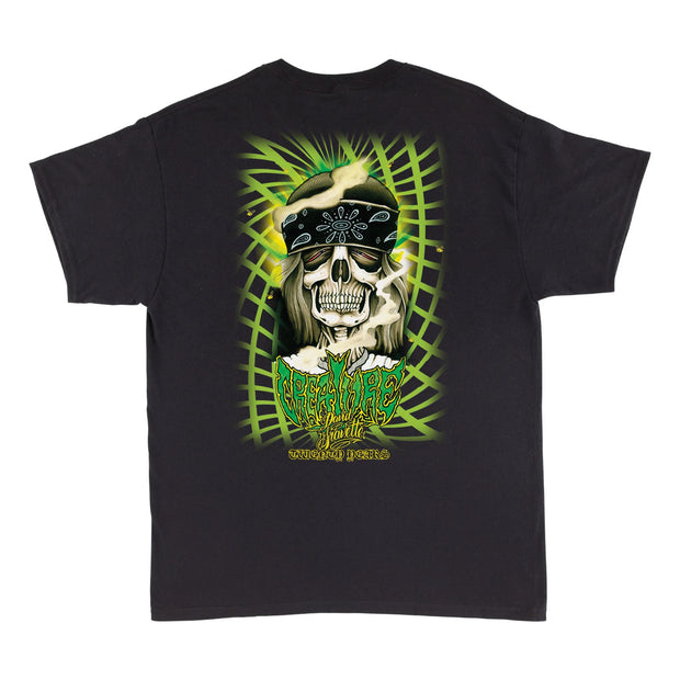 Creature - Gravette Hippie Skull 20th T-Shirt - Black