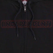 Independent - Bar Stitch Zip Hooded Sweatshirt - Black