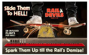 Tail Devil - Rail Devils Sparking Skateboard Rails - Red