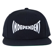 Independent - Span Embroidered Snapback Hat - Navy / White