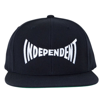 Independent - Span Embroidered Snapback Hat - Navy / White - Board Of Missoula