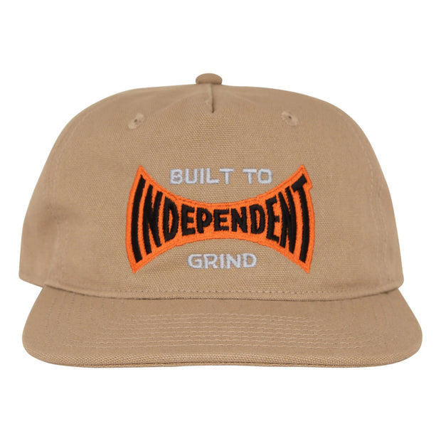 Independent - Built to Grind Span Snapback Hat - Khaki - Board Of Missoula