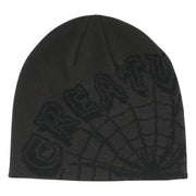 Creature - Web Beanie Skull Cap - Charcoal