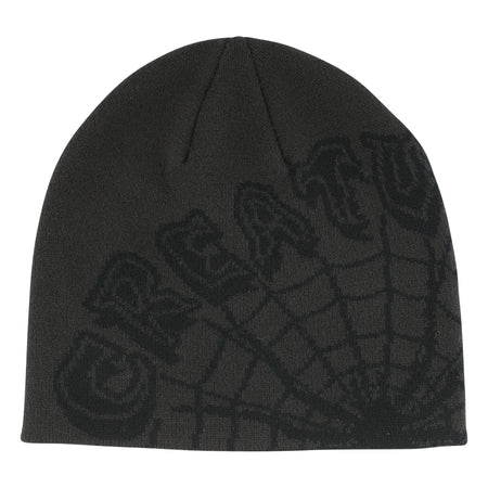 Creature - Web Beanie Skull Cap - Charcoal
