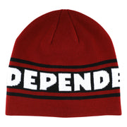 Independent - Bar Logo Beanie Skull Cap Hat - Red