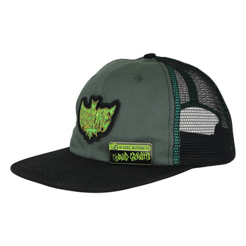 Creature - Gravette Hippie Skulls 20th Snapback Hat - Green
